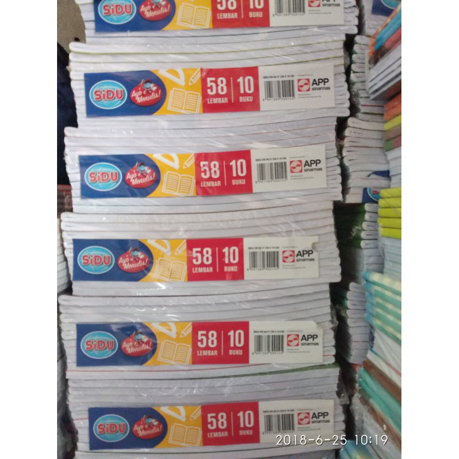 

[COD]✅ Buku Tulis SIDU Sinar Dunia 58 Lembar 1 Pak Isi 10 Buah Original Free Label Nama