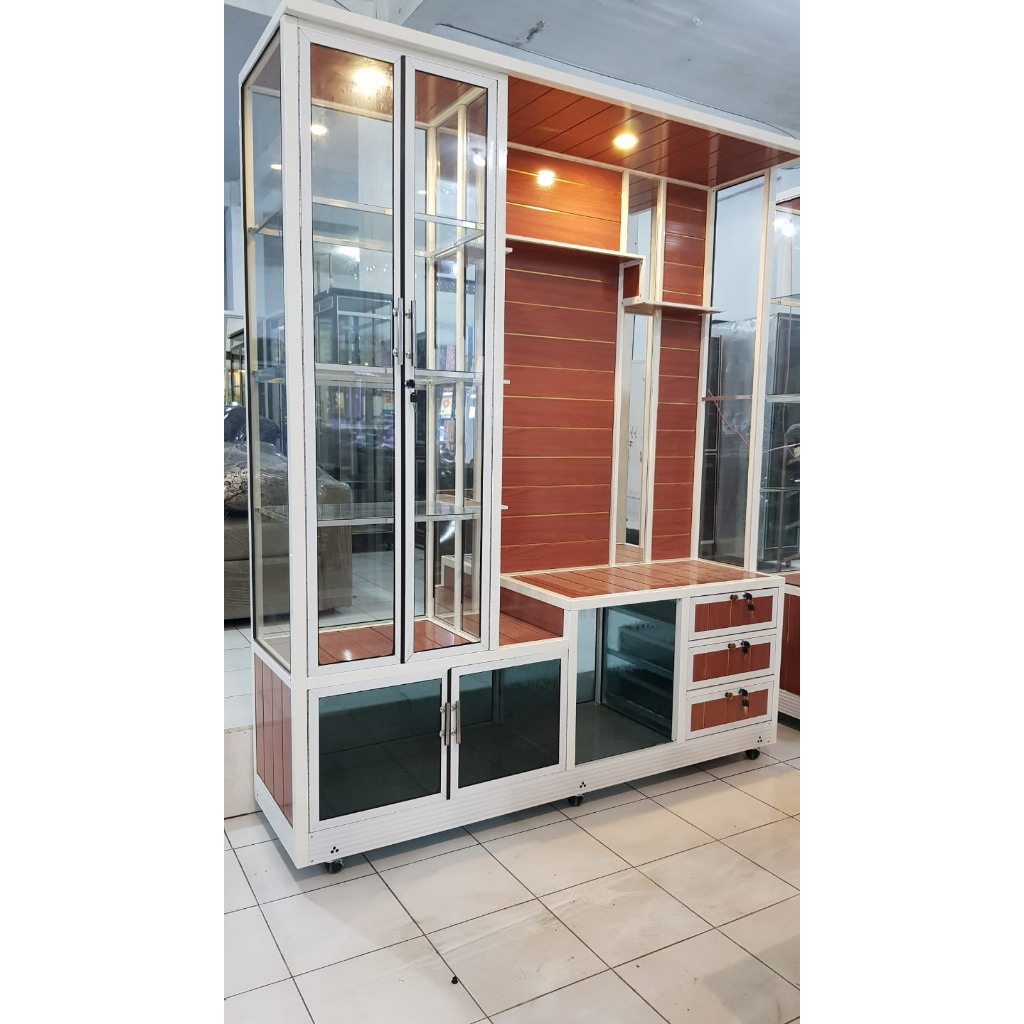 Bufet alumunium, lemari alumunium mewah