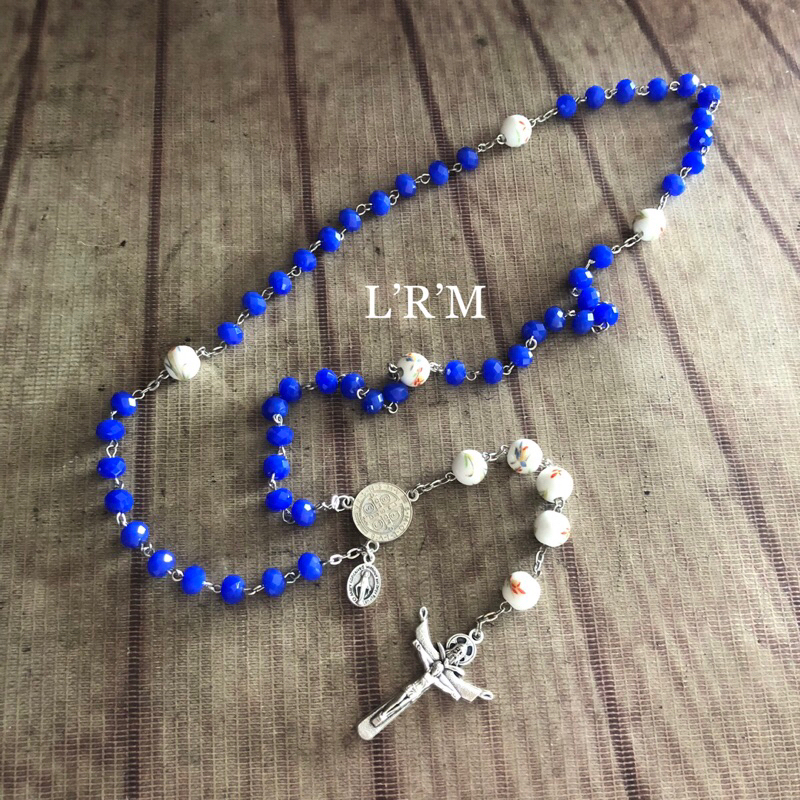 Kalung Rosario Katolik Liontin Salib Rare Handmade