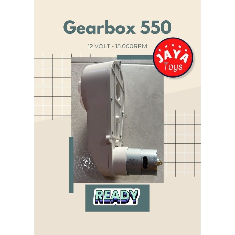Gearbox 550 12Volt Mobil Aki Tipe Besar