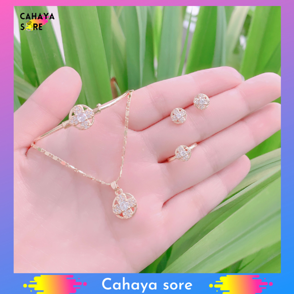 Xuping Set Gold Perhiasan Set Anak Motif Kupu-kupu XA06