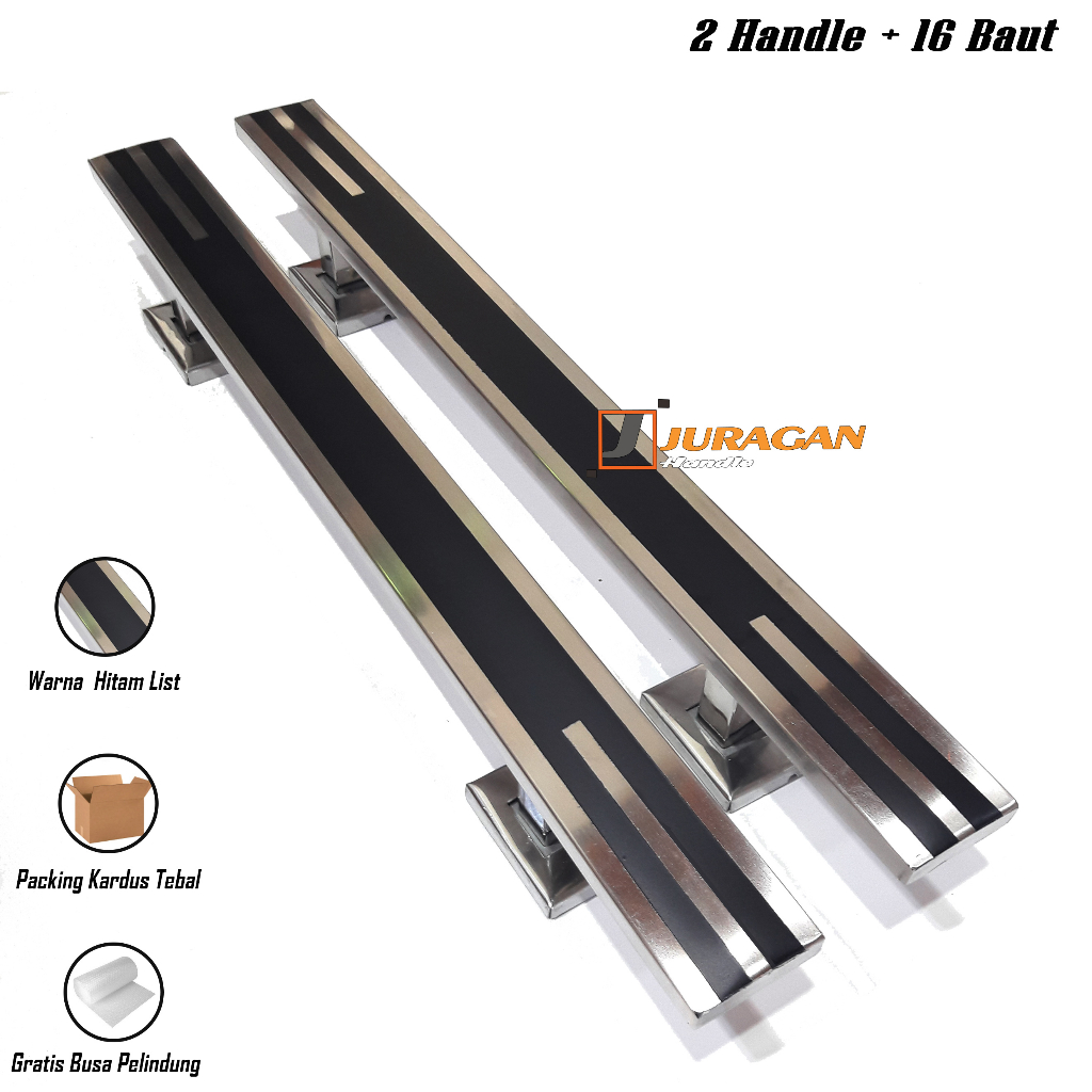 Gagang Pintu Rumah 2 Pintu 45 cm Handle Pintu Fullset Modern Pegangan Pintu Rumah Minimalis Mewah