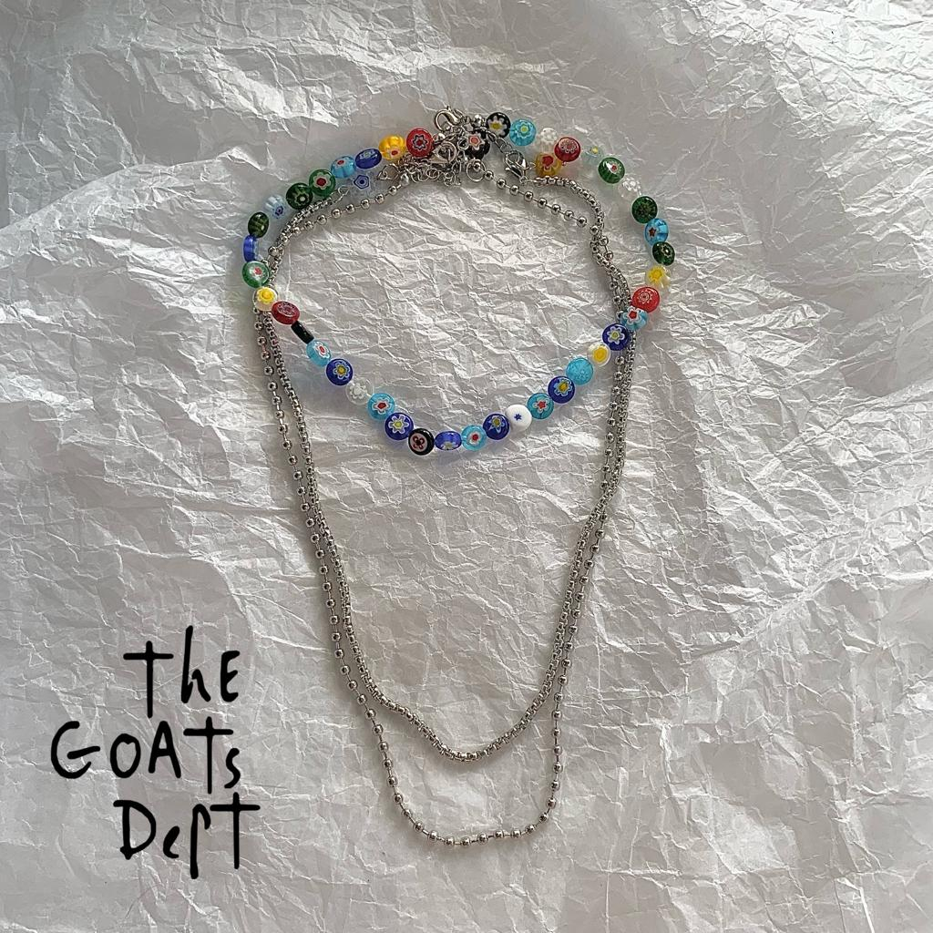 The Goats Dept - Peggy Meth Crystal Glass Necklace Original / tgd822 kalung model kaca bohemian gaya