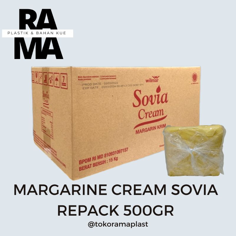 

Margarine Krim Repack 500GR / Mentega kiloan / Margarin kiloan / Menara Krim / Sovia Krim