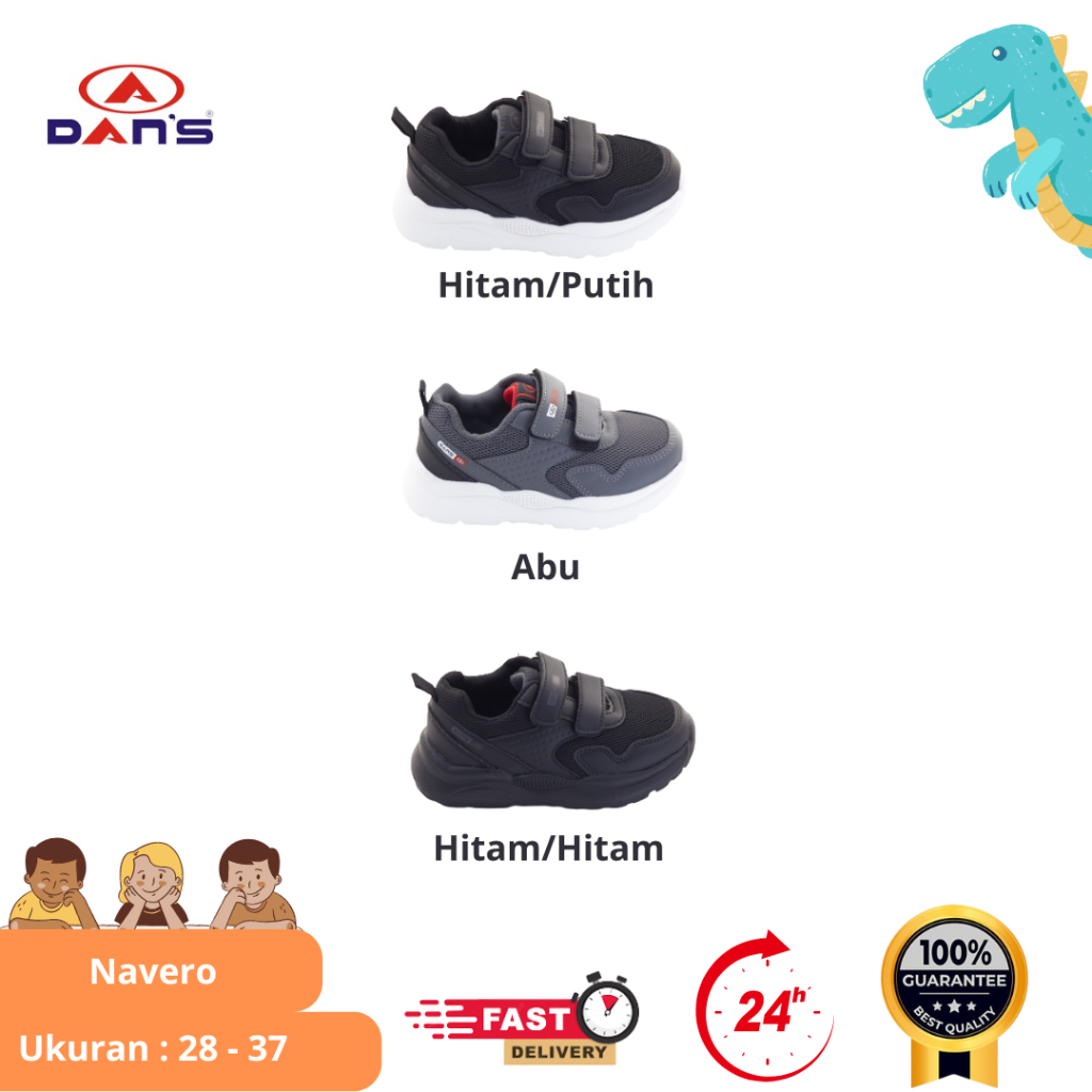 Sepatu Sneakers Anak Laki - Laki (TK)(SD) Dans Navero Original