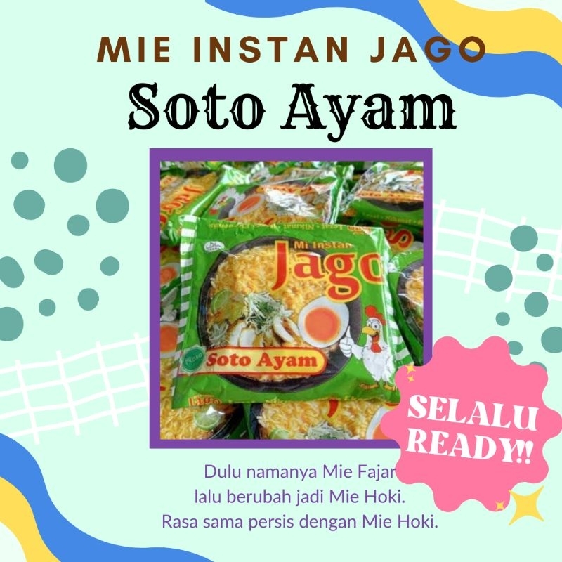 

Mie Instan Mi Instant Goreng Jago Fajar Hoki Jadul Soto Ayam