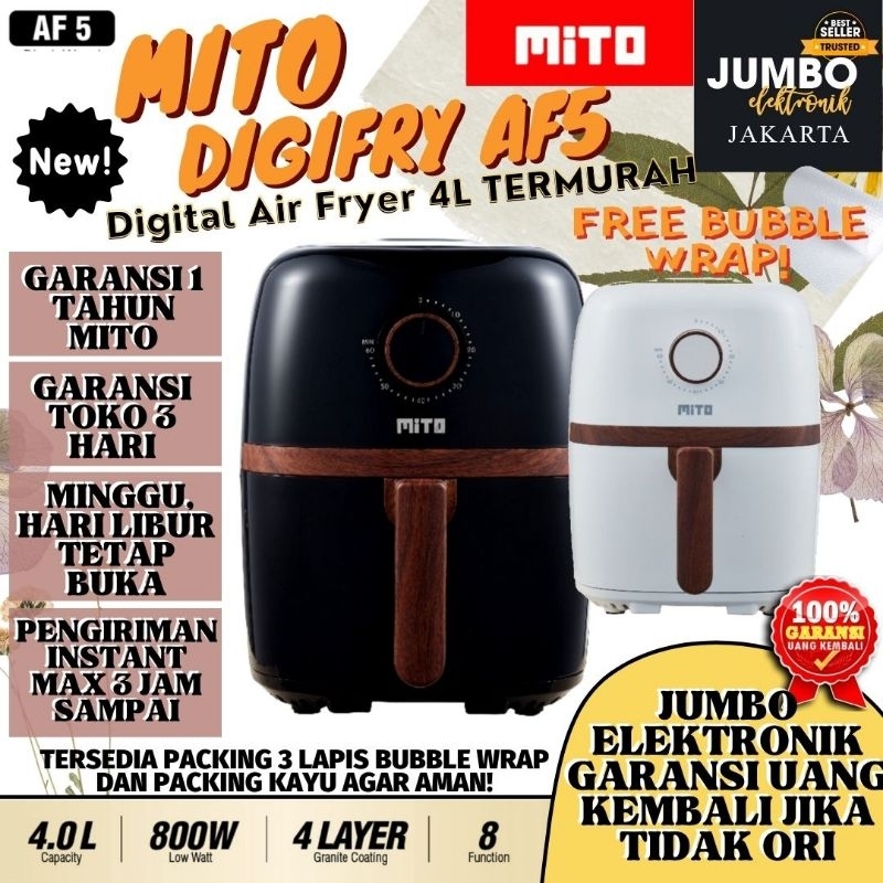 [NEW READY] AF5 Digital Air Fryer Mito AF5 Digifry 4 Liter Digifryer Mito Air Fryer AF 5 Mito Af5 Ai