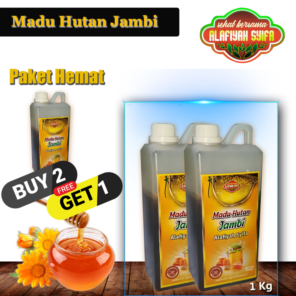 

Madu Hutan Jambi Asli Paket 2 Free 1 Alafiyah Syifa Original 1 Kg