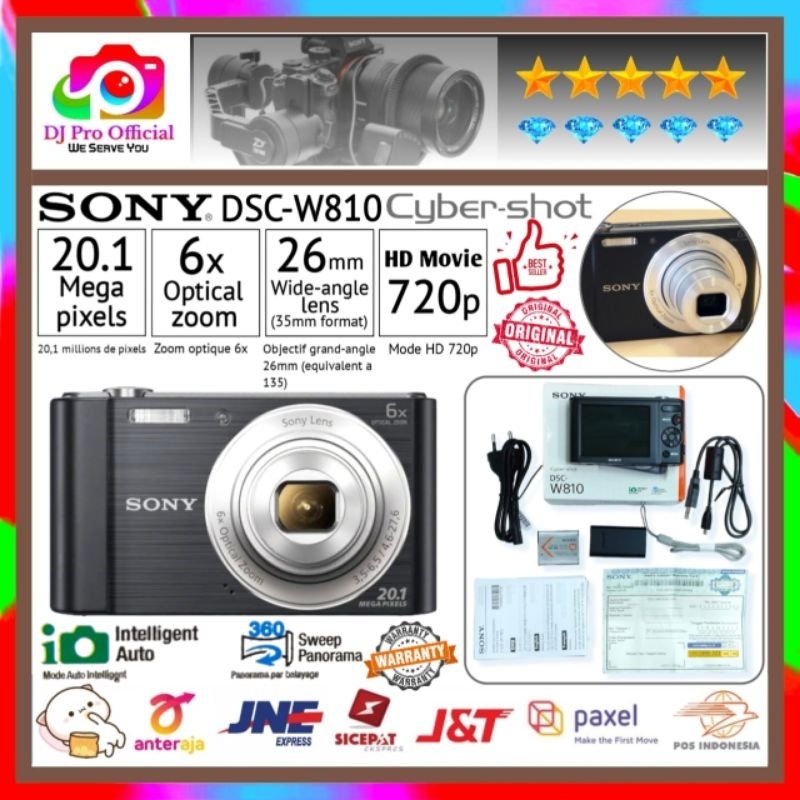 Sony Cybershot DSC-W810 Camera Pocket DSC W 810 Cyber Shot 20.1 MP W810 Resmi
