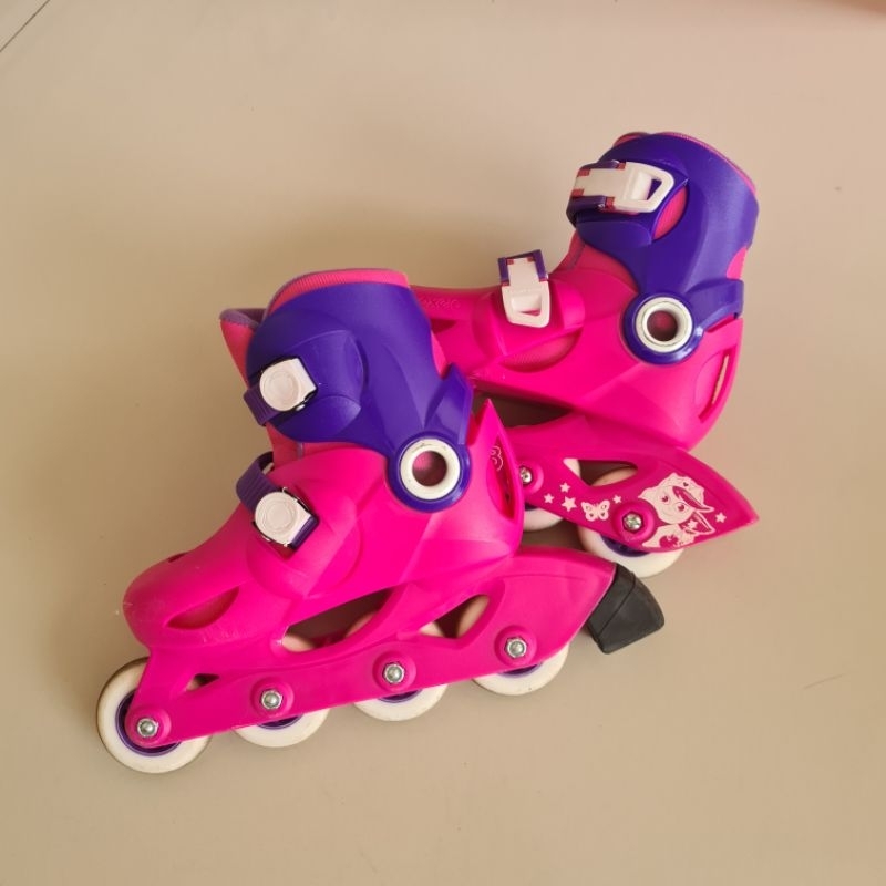 (Preloved) Inline Skate Kids Sepatu Roda Anak Perempuan Cewek Oxelo Pink Ungu Bekas Second