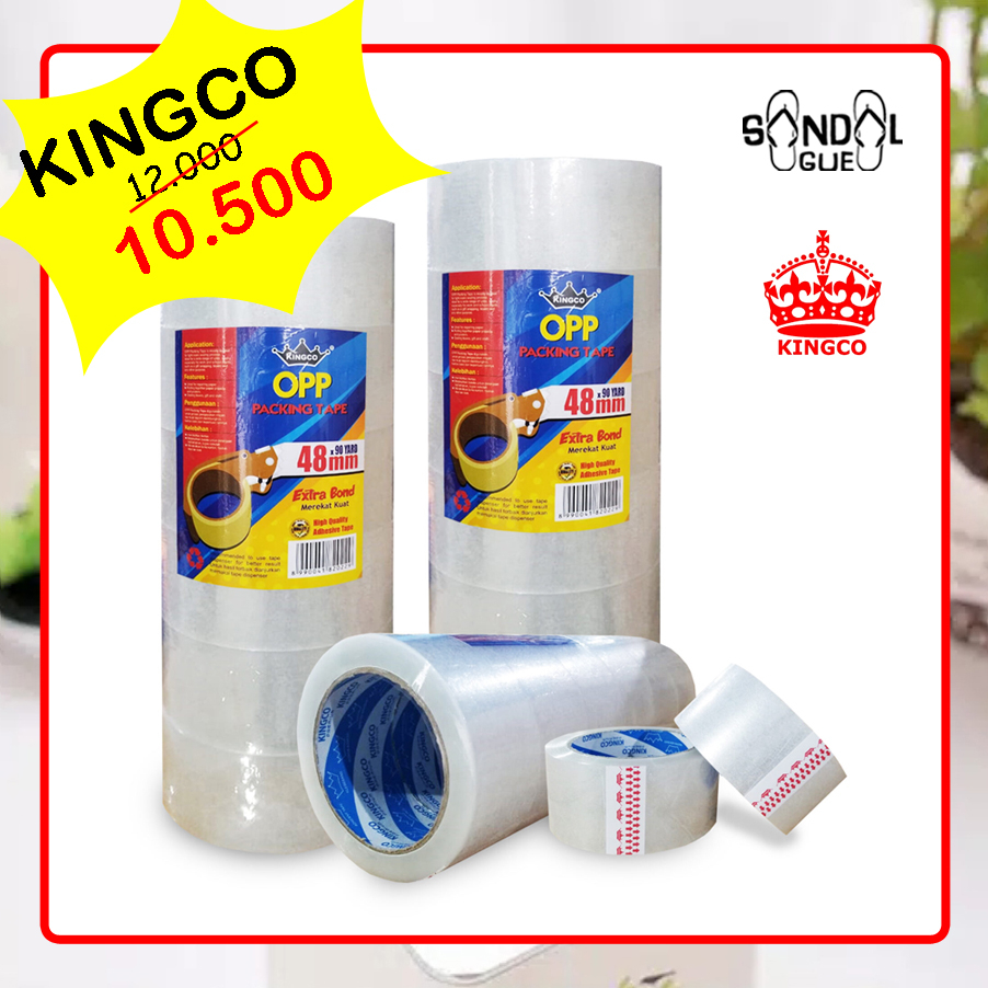 

LAKBAN / PLAKBAN BENING KINGCO 2 INCH TRANSPARAN 48mm x 90 YARD