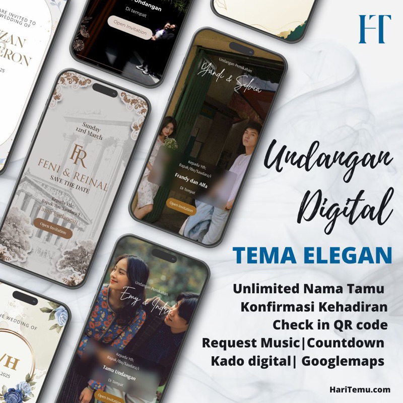 UNDANGAN DIGITAL WEBSITE ELEGAN MINIMALIS QR CODE