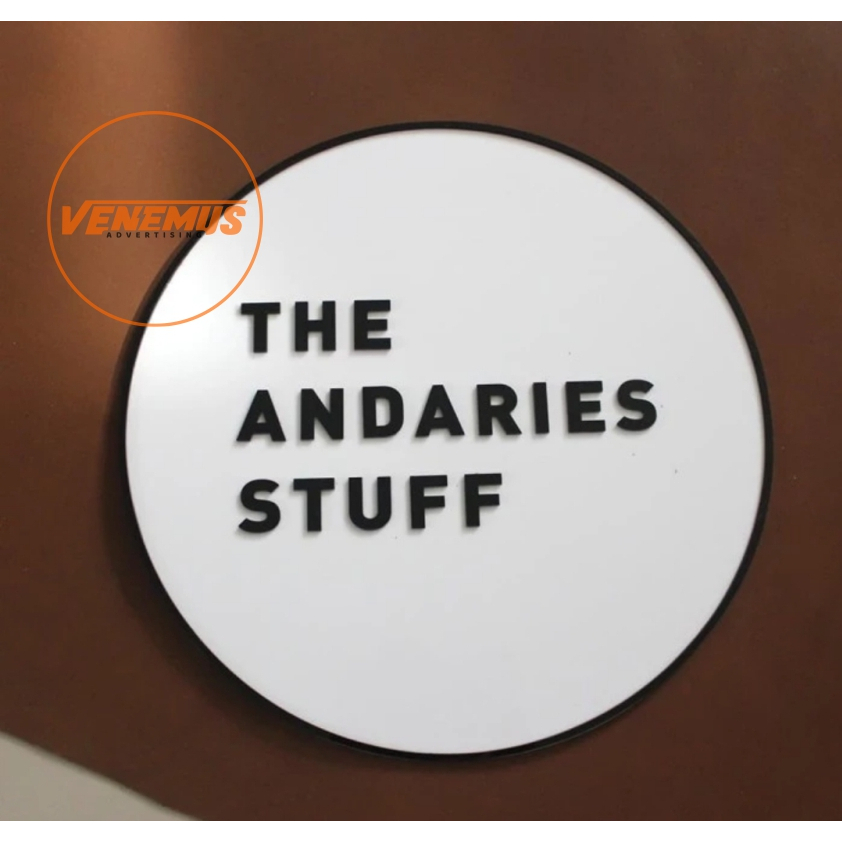 Papan Nama Toko / Logo Sign Cafe Akrilik / Custom Premium Signage Pop Up