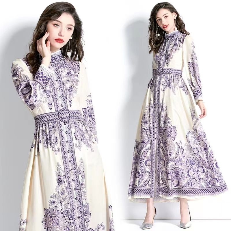 long dress/gamis pesta/gamis casual/gamis motif warna ungu