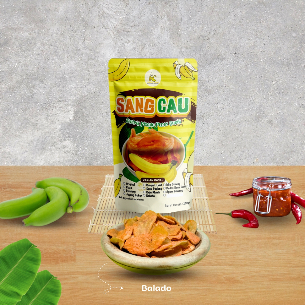 

Sang Cau Viral Keripik Pisang Rasa Balado (100 gr)