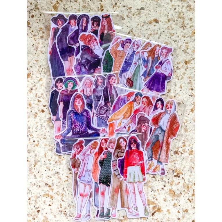 

SAKURA ARTWORK Girl Sticker Pack / Stiker Die Cut