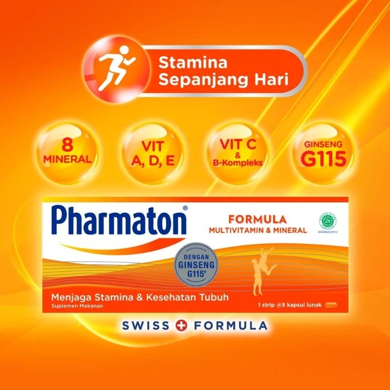 Pharmaton Formula Strip 5 kapsul | Vitamin | Pharmaton Formula