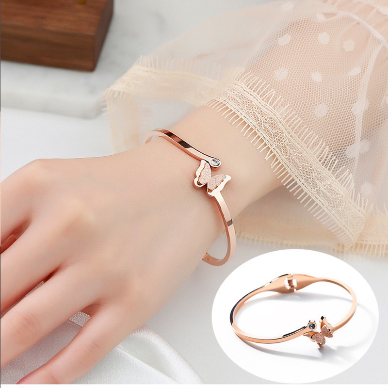 R0 gelang bangle kupu titanium asli