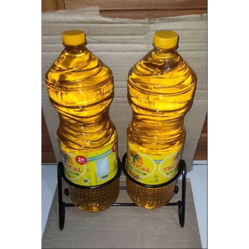 Rak Kembar Botol Minyak 2in1 2Liter - Tatakan Botol Minyak 2 Liter