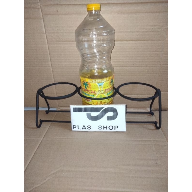 Rak Botol Minyak 3in1 2Liter - Dudukan Botol Minyak 2Liter