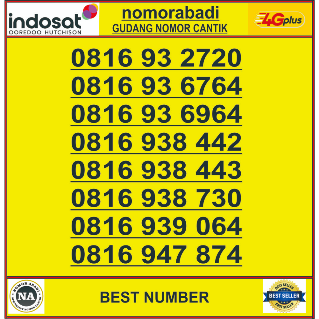 nomor cantik indosat 10 digit