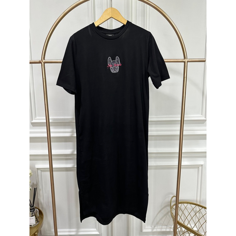 LF big  short sleeved logo dress