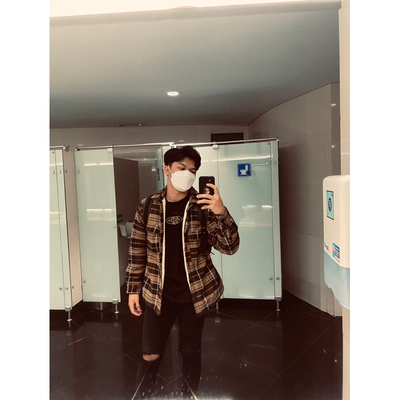 Flanel Sherpa Jacket H&M used