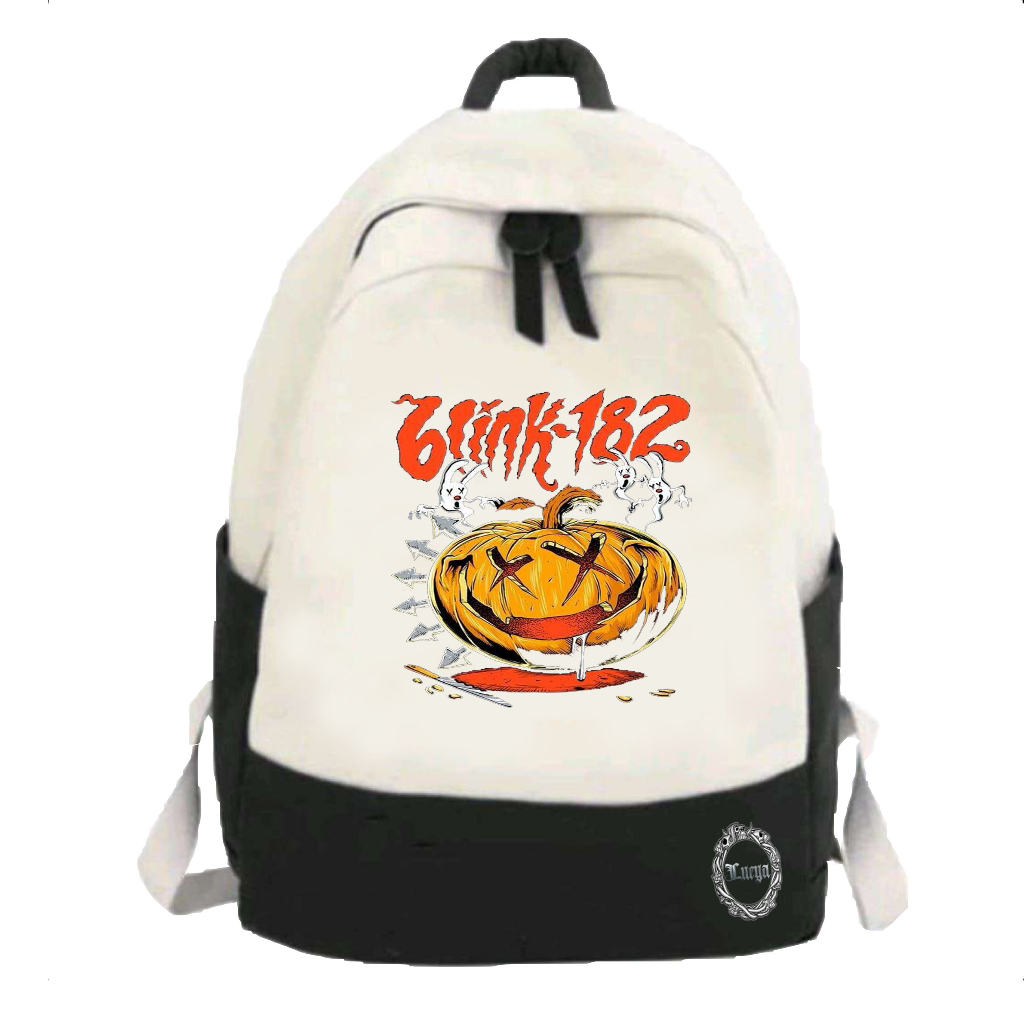 Tas Ransel Sekolah Anak Laki Laki dan Perempuan TK SD SMP SMA Terbaru Motif Band Blink 182 Kekinian 