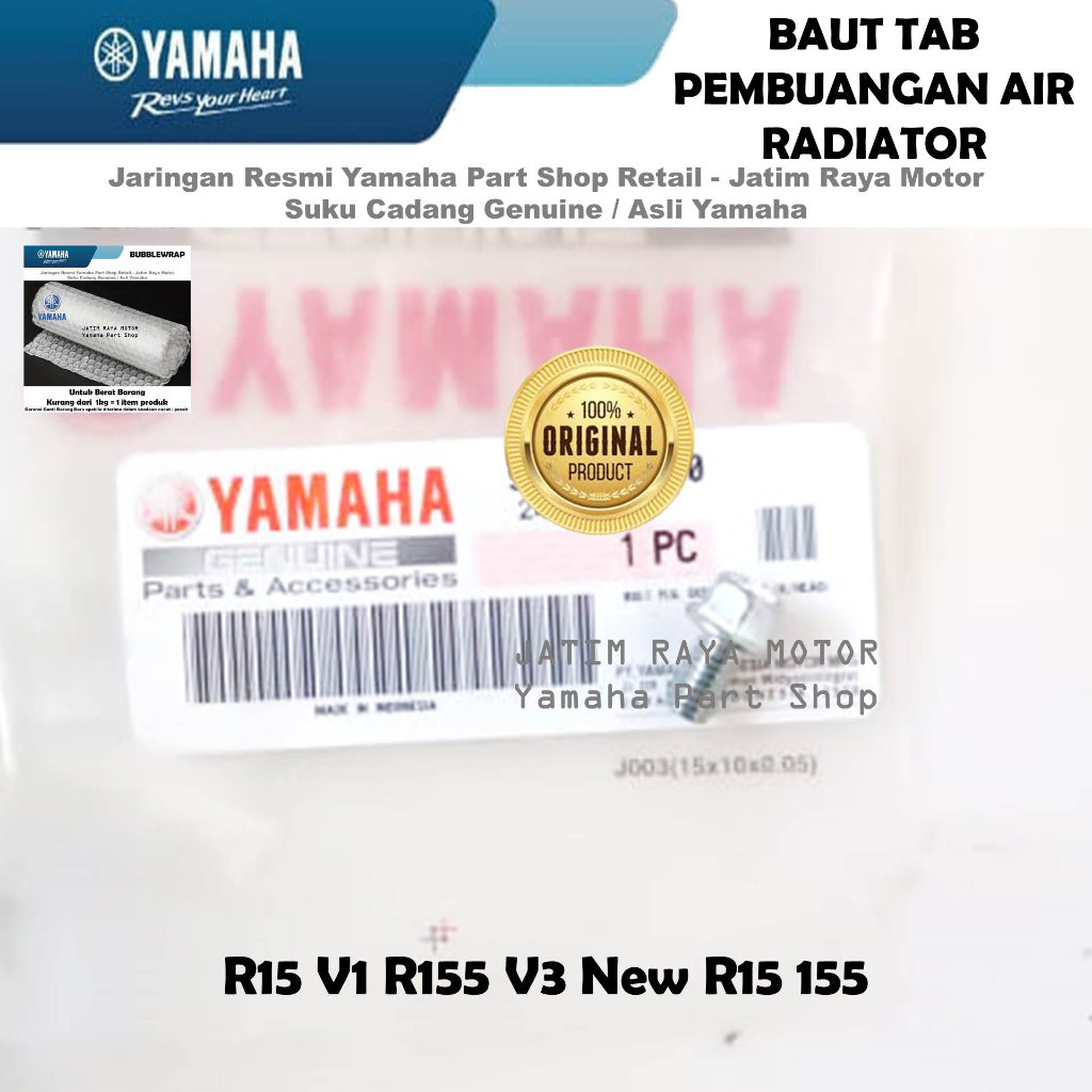 Baut Tab Pembuangan Air Radiator R15 R155 V3 V1 New R155 Asli Original Yamaha Surabaya