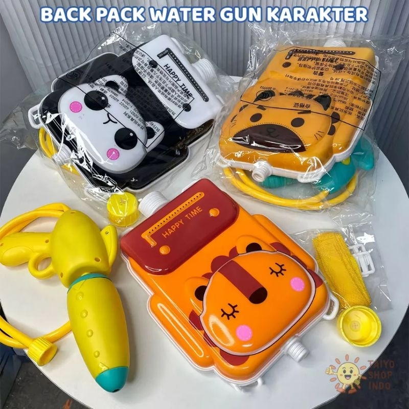 Back Pack Water Gun Karakter Tas Ransel Pistol Air mainan pistol air ransel