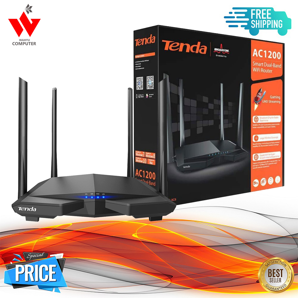 Router AC7 1200Mbps 5 Antena tenda