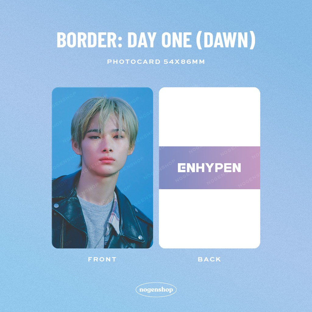 PHOTOCARD PC ENHYPEN BORDER:DAY ONE (DAWN) [FANMADE]