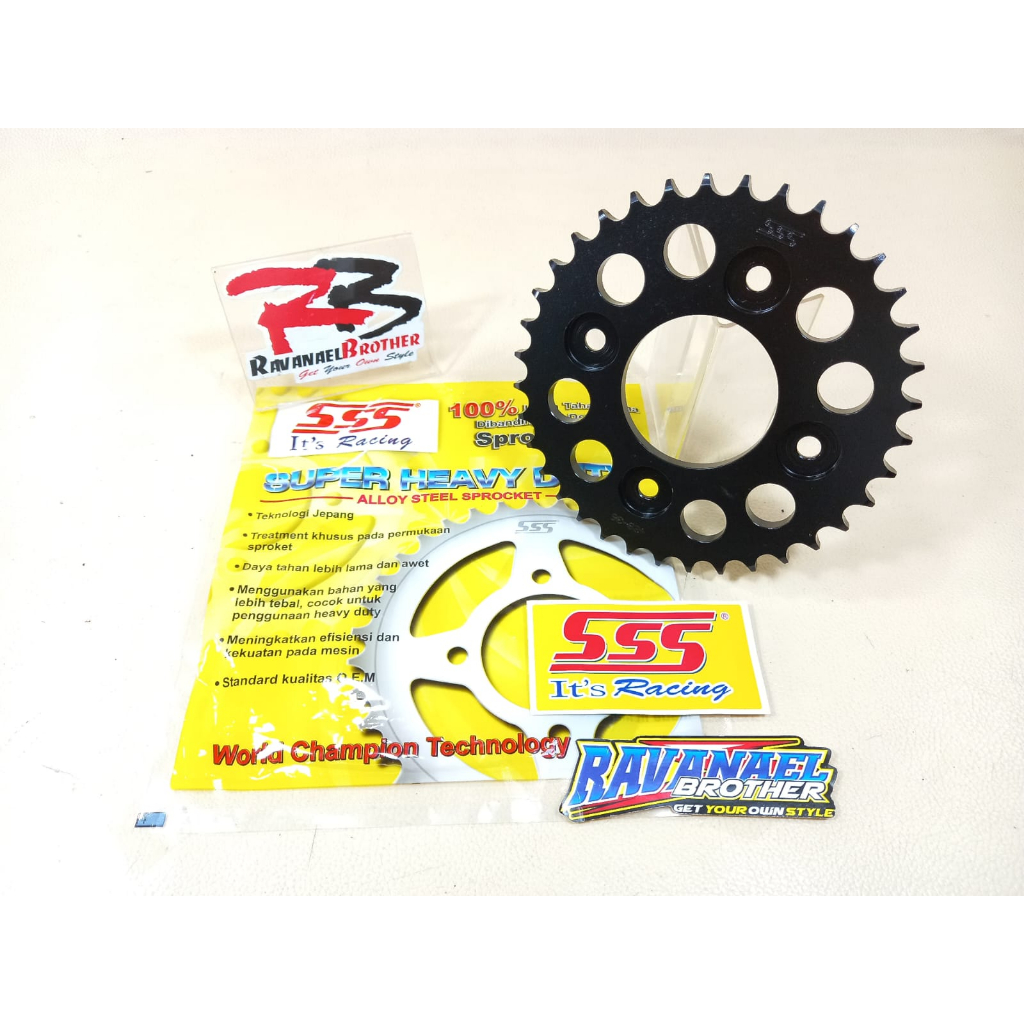 Gir Gear Belakang Rear SSS 428 KPH Supra 125 Fit New GSX 150 Black