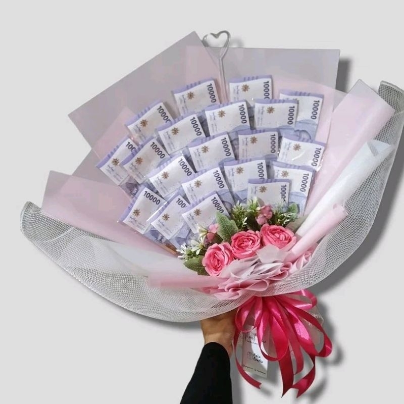 Buket Uang / Money Bouquet / Bunga Palsu / Bouquet Anniversary / Buket Ulang Tahun