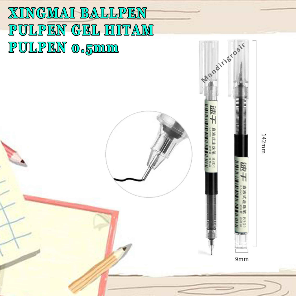 

Pulpen Gel Hitam * Xingmai Ballpen * Pulpen 0.5mm * Pen 8301