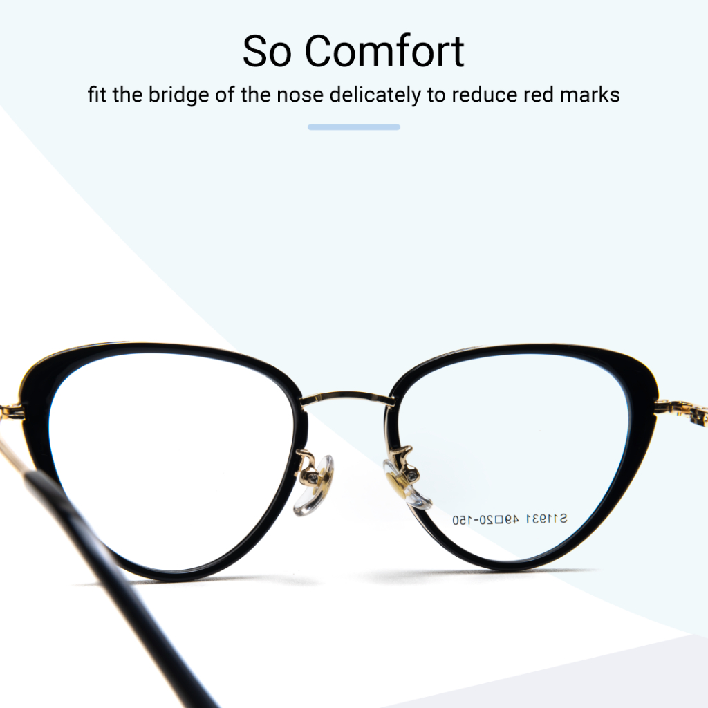 Robins kacamata Butterfly Anti Radiasi Komputer Frame Kacamata Bisa Minus Photocromic Bluecromic Fashion Wanita Terbaru S11931-2