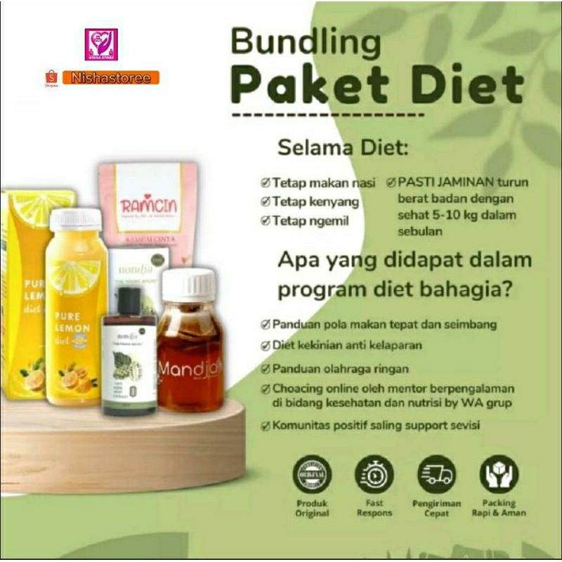 

PAKET DIET BAHAGIA DBH HERBALOV BY HERBAMOUR GRATIS BIMBINGAN DIET