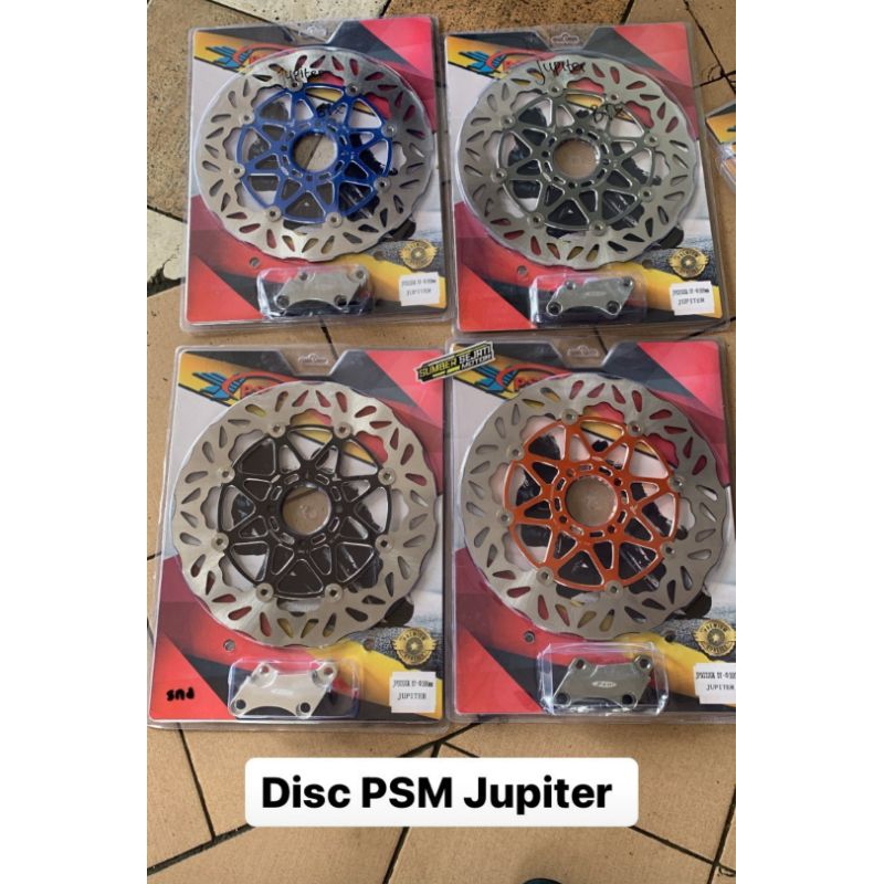 disc piringan cakram depan PSM 300mm yamaha jupiterZ jupiter floating set breket axial warna hitam b