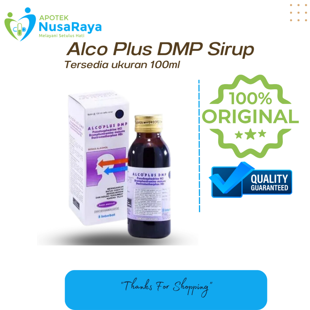 

Alco Plus DMP Sirup 100 ml Obat Batuk Pilek Hidung Tersumbat Dewasa