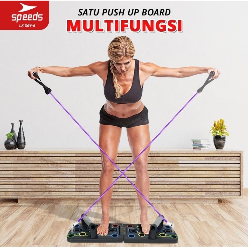 SPEEDS Push Up Board LX069-6 Stand Bar Papan Push Up Bar Alat Bantu Olahraga Fitness Pegangan Push A