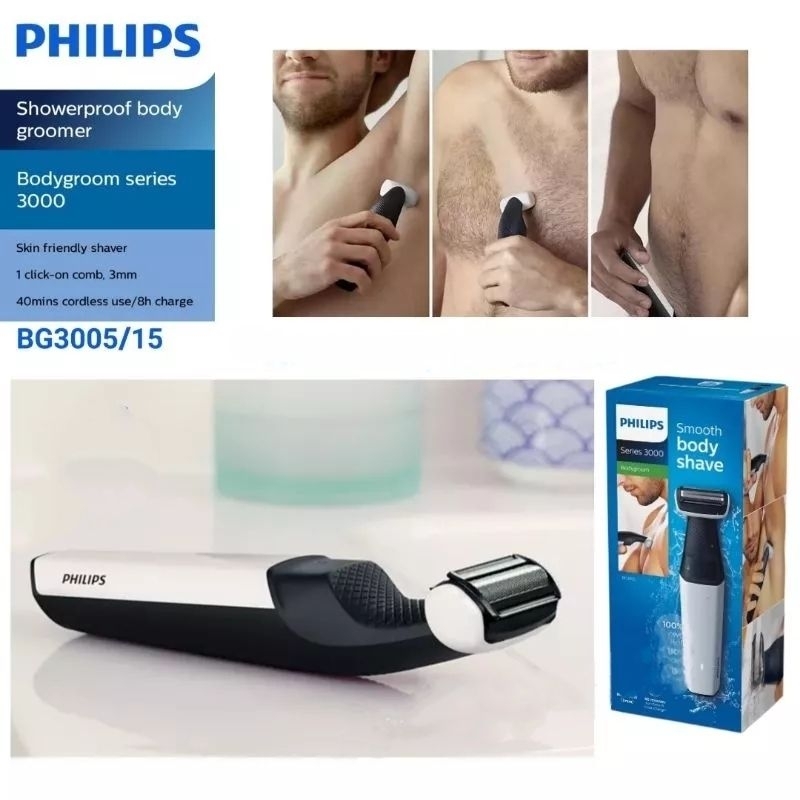 Bodygroom Philips BG3007 Body Shaver Alat Cukur Bulu Badan Philips BG 3007 Body Groom Pencukur Bulu 