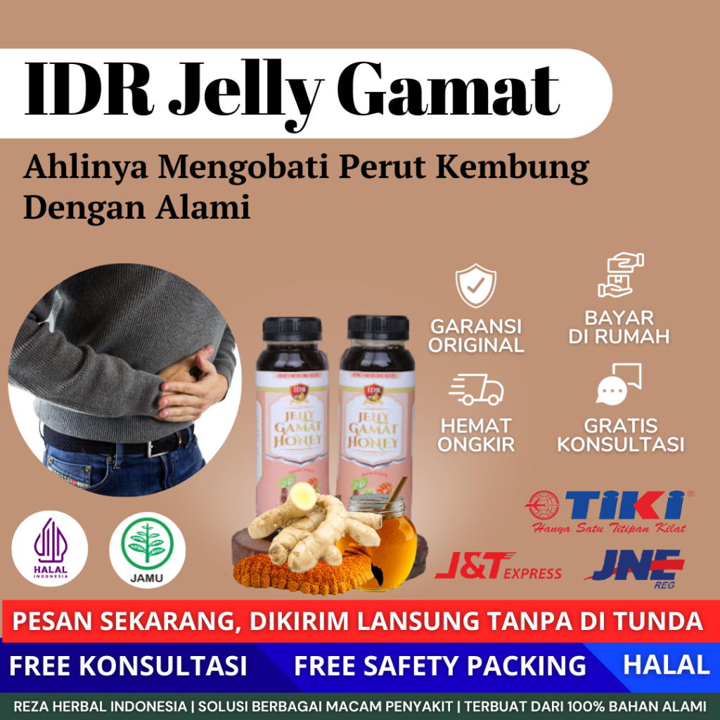 IDR Jelly Gamat  Obat Perut Kembung  330 gram