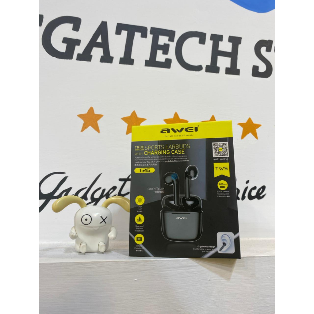 TWS AWEI Earphone True Wireless Bluetooth Headset - T26