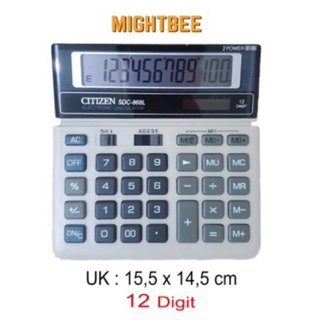 

Kalkulator ClTlZEN SDC 868L - Kalkulator Sedang - Kalkulator 12 Digit