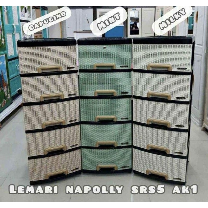 Lemari plastik Napolly SRS5 AK1 susun 5