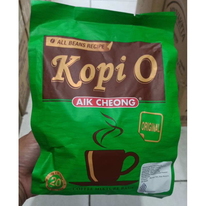 

Aik Cheong Kopi O Original 20s / Aik Cheong Kopi Hitam Original 2 in 1 Isi 20 Sachet