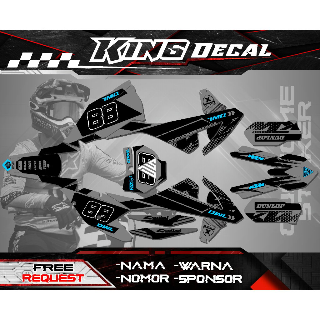 DECAL KTM 250 2015-2017/KTM SIXDAY/KTM 85 DESAIN COSTUME