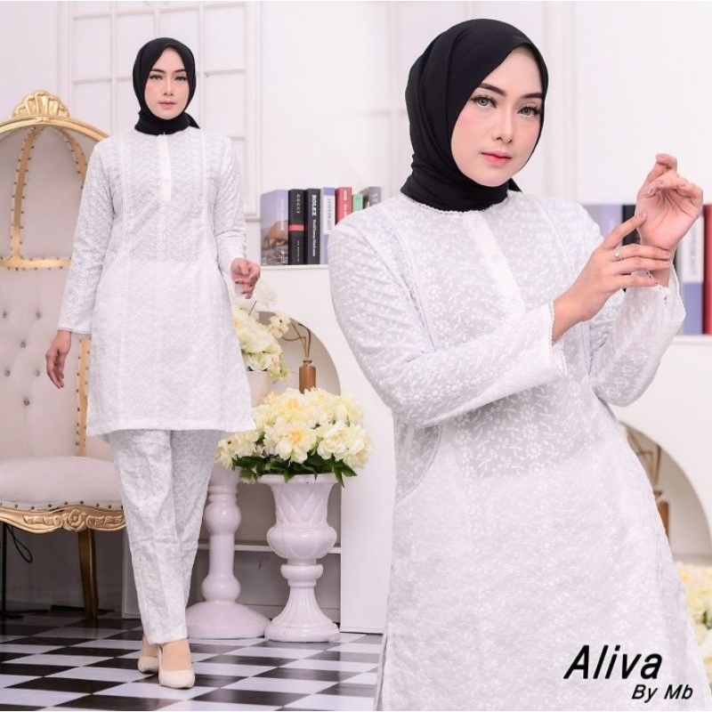 BAJU ATASAN TUNIK PUTIH BORDIR//ATASAN IHRAM PUTIH//BAJU TUNIK PUTIH WANITA HAJI & UMROH.