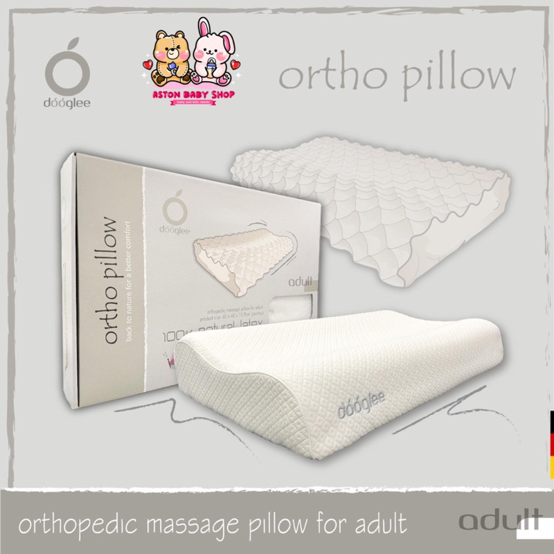 Dooglee Ortho Pillow 100% Natural Latex Bantal Dewasa Bantal Kesehatan