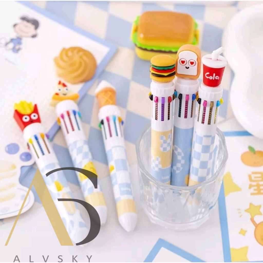 

PULPEN KARAKTER LUCU MAKANAN DAN BERUANG DOLL 3D 10 WARNA TULISAN